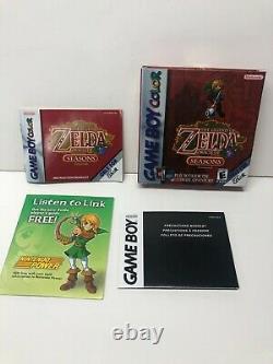The Legend of Zelda Oracle of Seasons GameBoy Color BOX and BOOKS