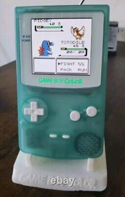 Transparent Green Custom AMOLED Game Boy Color + Extras