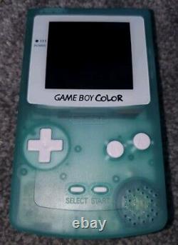 Transparent Green Custom AMOLED Game Boy Color + Extras