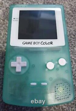 Transparent Green Custom AMOLED Game Boy Color + Extras