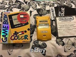 ULTRA RARE TOMMY HILFIGER Nintendo Gameboy Color Console YELLOWithDANDELION