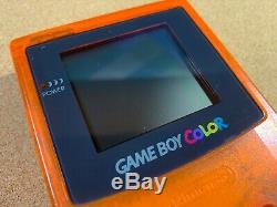 Used Game Boy Color System Clear Orange & Black Daiei Hawks Nintendo Japan