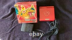 Used NINTENDO GAME BOY Advance SP Console POKEMON Center Charizard Limited Color