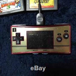 Used Nintendo GAMEBOY micro Famicom Color Mario 20th Anniversary Console Charger