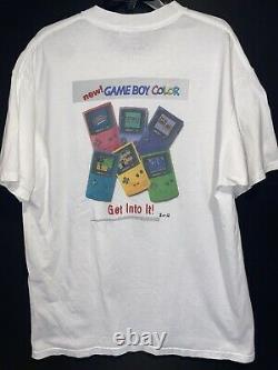 VINTAGE 90s Game Boy Color T Shirt Nintendo Walmart Ken Griffey Jr Slugfest XL