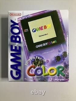 Vintage Atomic Purple Game Boy Color CIB. Near Perfect. Inc. Rechargeable Pack