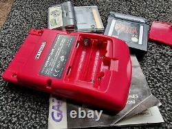 Vintage Nintendo Game Boy Color CGB-001 Pink Handheld System + ZELDA LINKS DX
