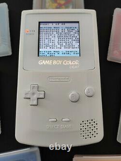 White Nintendo Gameboy Color Console With Backlit LCD Mod GBC