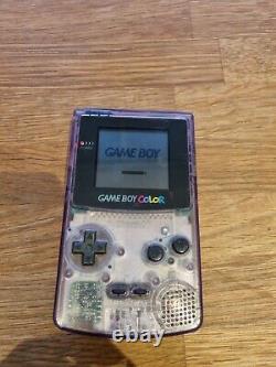 Working Nintendo Gameboy Colour Color Purple Clear Hand Held Games Console