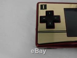 Y3037 Nintendo Gameboy micro console Famicom color Japan withbox adapter Mario