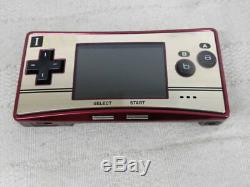 Y4903 Nintendo Gameboy micro console Famicom color Japan withbox pouch adapter x