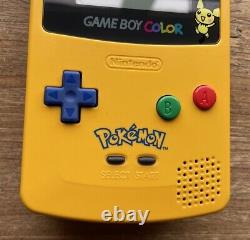 Yellow & Blue Pokemon Pikachu Limited Edition Nintendo Gameboy Color Console VGC