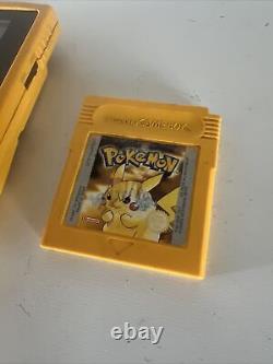 Yellow Nintendo Game Boy Color Handheld Console Plus Pokémon Yellow