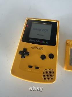 Yellow Nintendo Game Boy Color Handheld Console Plus Pokémon Yellow