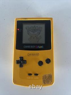 Yellow Nintendo Game Boy Color Handheld Console Plus Pokémon Yellow