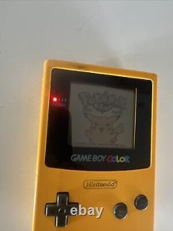 Yellow Nintendo Game Boy Color Handheld Console Plus Pokémon Yellow