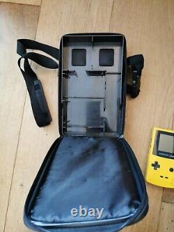 Yellow Nintendo Gameboy Color and official carry case