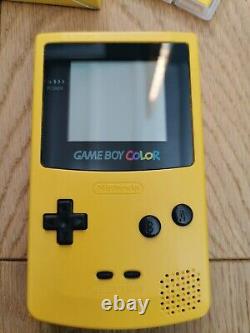 Yellow Nintendo Gameboy Color and official carry case