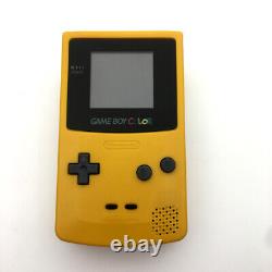 Yellow Retrofit Nintendo Game Boy Color GBC game Console + Game Cartridge