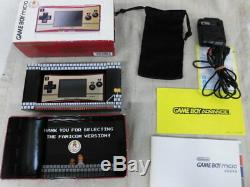 Z5039 Nintendo Gameboy micro console Famicom color Japan withbox pouch adapter x