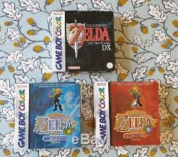 Zelda Link's Awakening DX, Oracle Of Ages, Oracle Of Seasons. GameBoy Colour