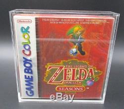 Zelda Oracle of Seasons NEU Gameboy Color OVP CIB Nintendo Sealed + Ninodo Case