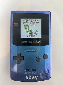 1 De 1 Violet Glitter Game Garçon Couleur Avec Écran LCD Mod + Mario & Yoshi? Jeu