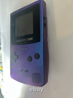 1 De 1 Violet Glitter Game Garçon Couleur Avec Écran LCD Mod + Mario & Yoshi? Jeu