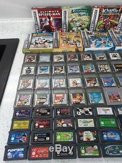 125 Nintendo Gameboy Advance Sp Originale Jeux De Couleurs Bundle Grand Lot