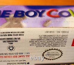 1998 Nintendo Gameboy Couleur Grape/ Purple 1ère Édition Foi, Nouvelle Usine Scellée