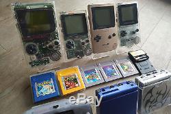 8 Ordinateurs De Poche Gameboy (dmg, Pocket, Light, Color, Advance, Spx2, Micro) + Jeux