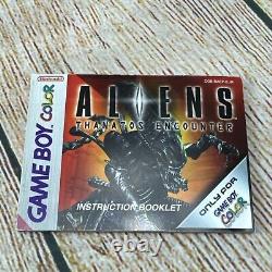 Aliens Thanatos Rencontre Nintendo Game Boy Color Boîte Complète avec Manuel PAL