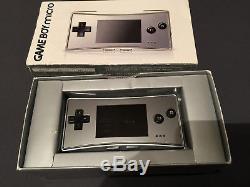 Argent Couleur Nintendo Game Boy Micro Poche Dans La Boîte