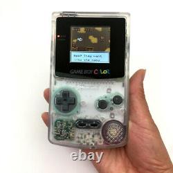 Blanc Clair Rénové Jeu Boy Couleur Gbc Console Avec High Backlight LCD Mod