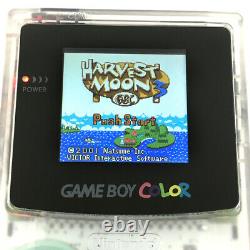 Blanc Clair Rénové Jeu Boy Couleur Gbc Console Avec High Backlight LCD Mod