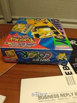 Box Uniquement Pokemon Jaune Gameboy Color Special Edition Pikachu Box Uniquement