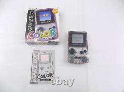 Boxed Lke Nouveau Gameboy Couleur Effacer Purple Handheld Console Jeu Garçon Gratuit Pos