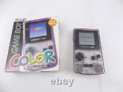 Boxed Lke Nouveau Gameboy Couleur Effacer Purple Handheld Console Jeu Garçon Gratuit Pos