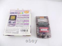 Boxed Lke Nouveau Gameboy Couleur Effacer Purple Handheld Console Jeu Garçon Gratuit Pos