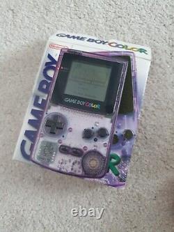 Boxed Nintendo Cgb-001 Game Boy Color Purple, Et Jeu Gratuit