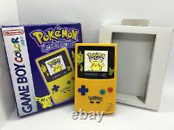 Boxed Nintendo Gameboy Color Lumière Pokemon Édition Ips Rétro-éclairage Et Verre Écran