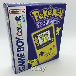 Boxed Nintendo Gameboy Color Lumière Pokemon Édition Ips Rétro-éclairage Et Verre Écran