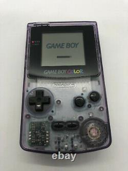 Boxed Nintendo Gameboy Couleur Atomic Purple Véritable Version Japonaise + 10 Jeux