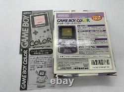 Boxed Nintendo Gameboy Couleur Atomic Purple Véritable Version Japonaise + 10 Jeux