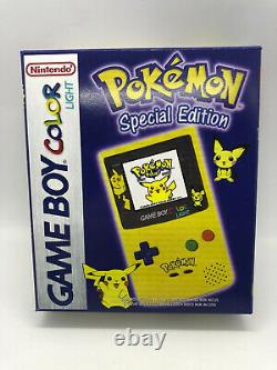 Boxed Nintendo Gameboy Couleur Light Pokemon Ips Backlight & Glass Screen