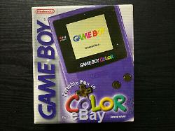 Brand New Sealed Jamais Ouvert Nintendo Game Boy Color Purple Portable Rare