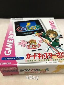 Cardcaptor Sakura Console Boxed Game Boy Couleur Cgb-001 Rose Blanc Nintendo D'occasion