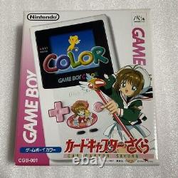 Cardcaptor Sakura Game Boy Couleur Console En Boîte Cgb-001 Rose Blanc Nintendo Utilisé