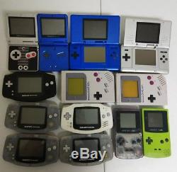 Cassé Nintendo Handheld Lot Gameboy Advance Sp Couleur Ds Pour Pièces / Réparation