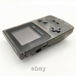 Clear Black Remis À Neuf Game Boy Color Gbc Console Avec Rétro-éclairage Rétro-éclairage LCD